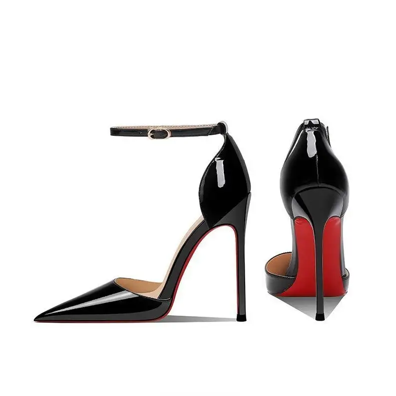 Buckle Strap Pointed Toe Heels