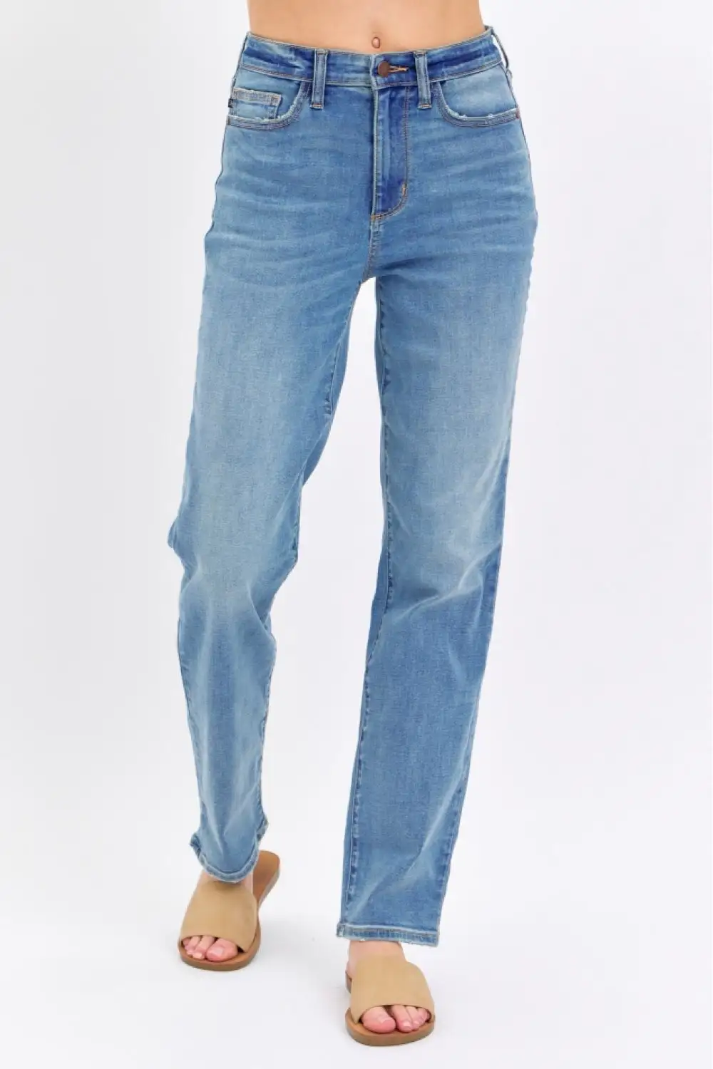Refined High Rise Straight Leg Jeans