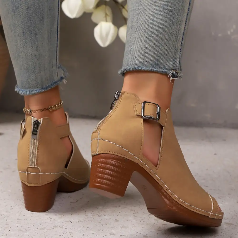 Lounge Open Toe Block Heels Sandals