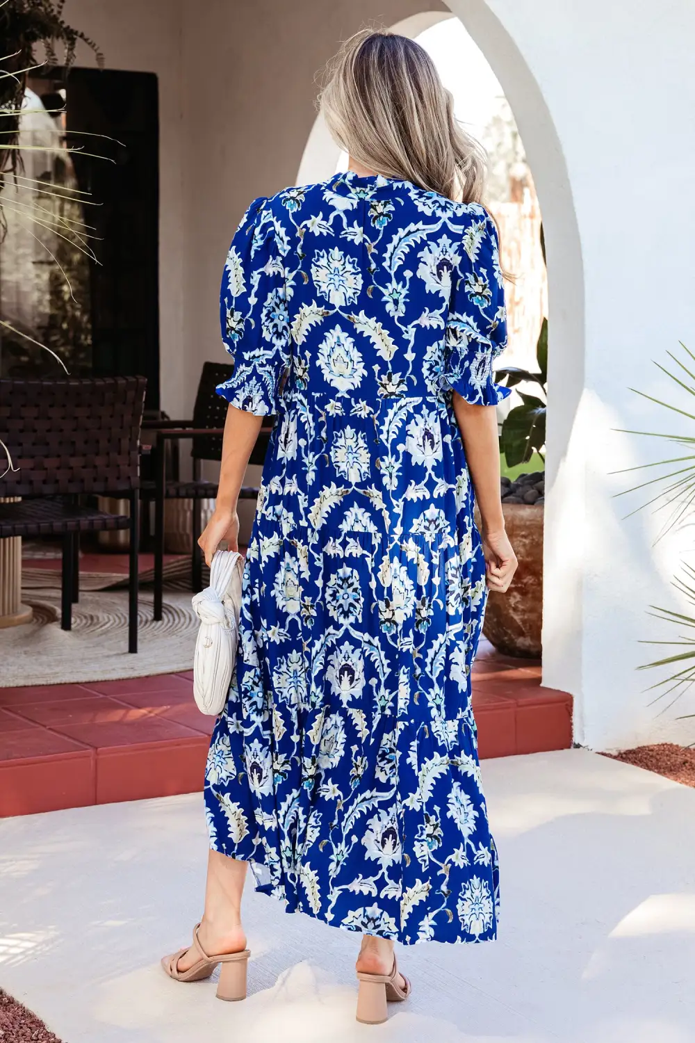 Wearable Cut Floral Printed Ruffle Dress