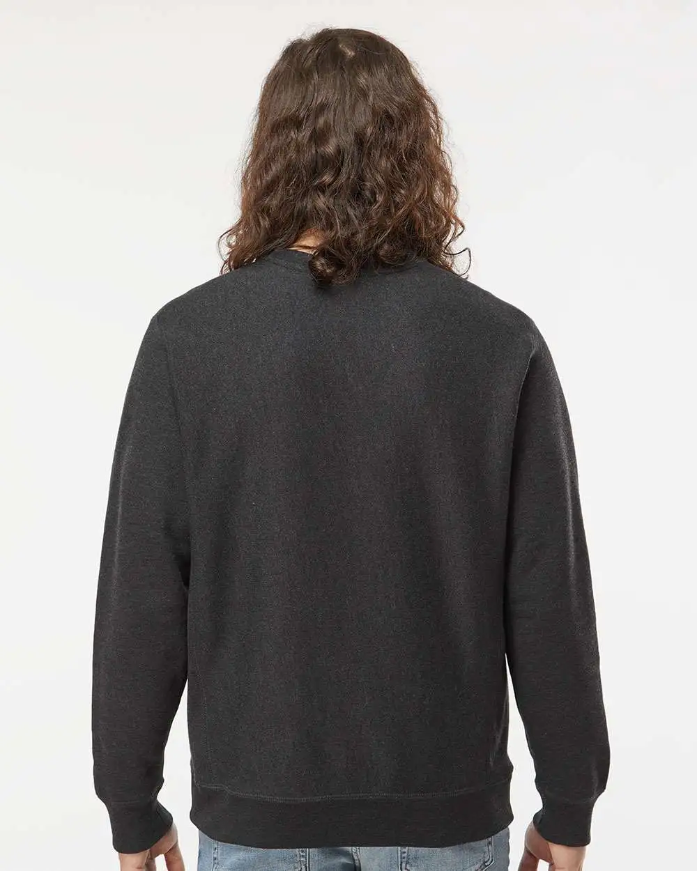 Crewneck Sweatshirt With Heavyweight Detail And Cross Grain Cotton