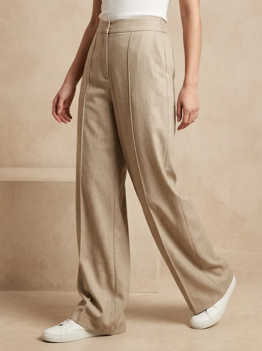 Relaxed Wide-Leg Casual Casual Wide Leg Pants