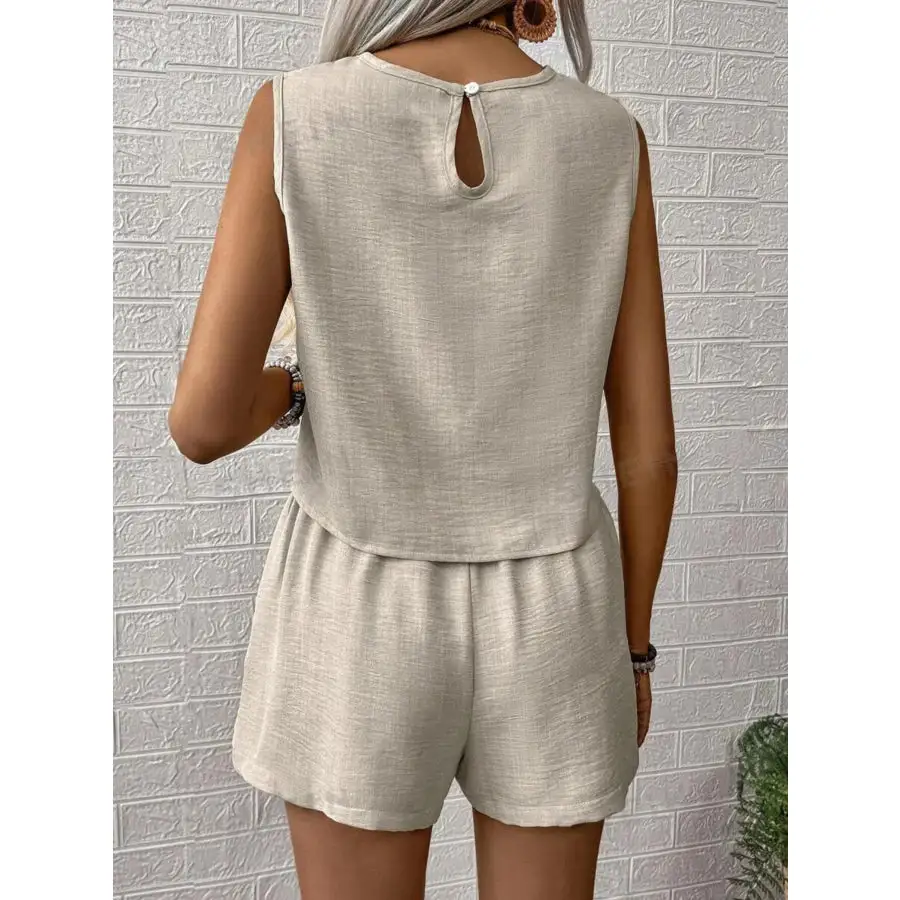 Everyday Round Neck Tank and Shorts Set