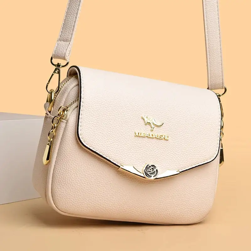 Modern Soft Zip-Top Crossbody Bag