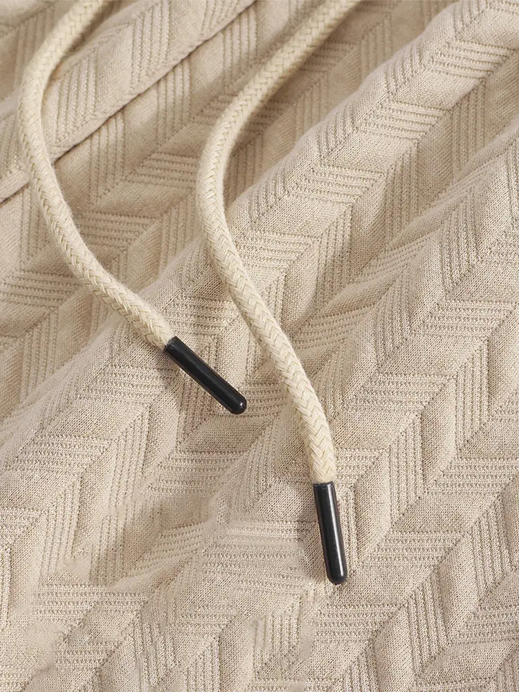Casual Jacquard Textured Matching Set
