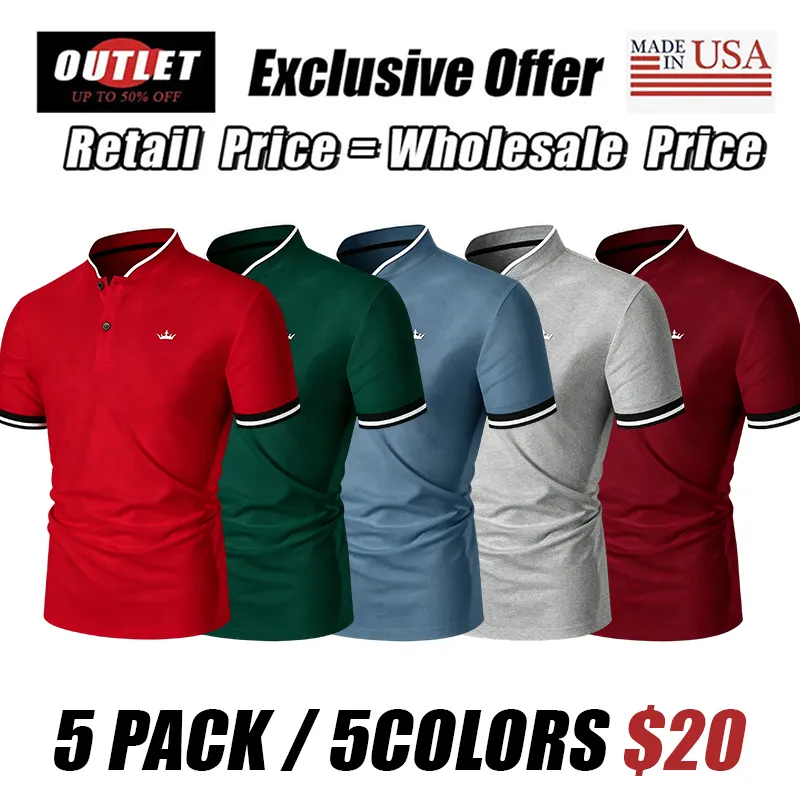 Men's Regular Fit Contrast Trim Polo Shirt Golf Polo Shirts