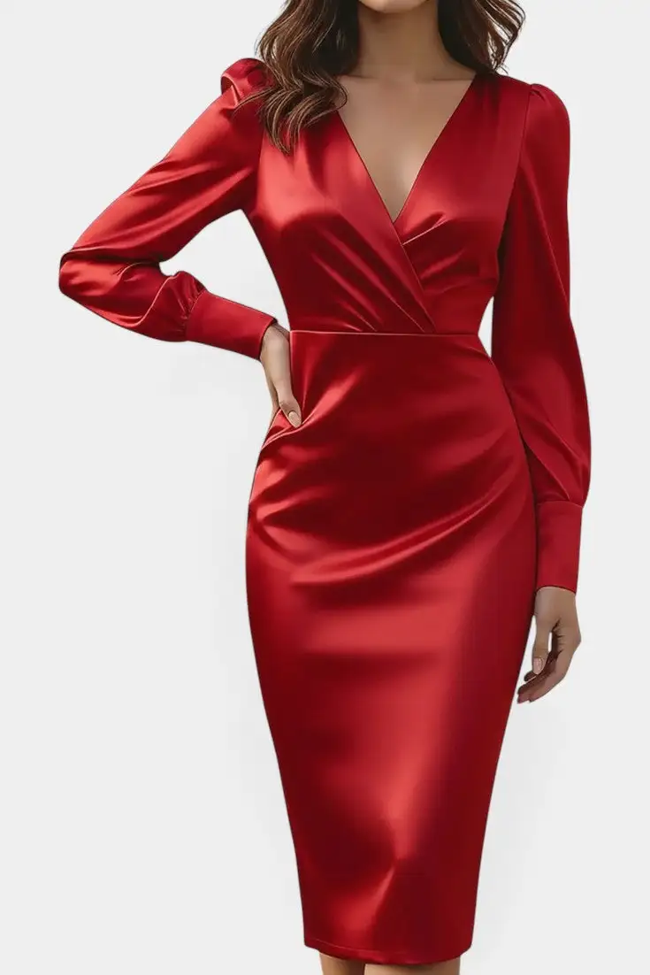 Satin Midi Dress