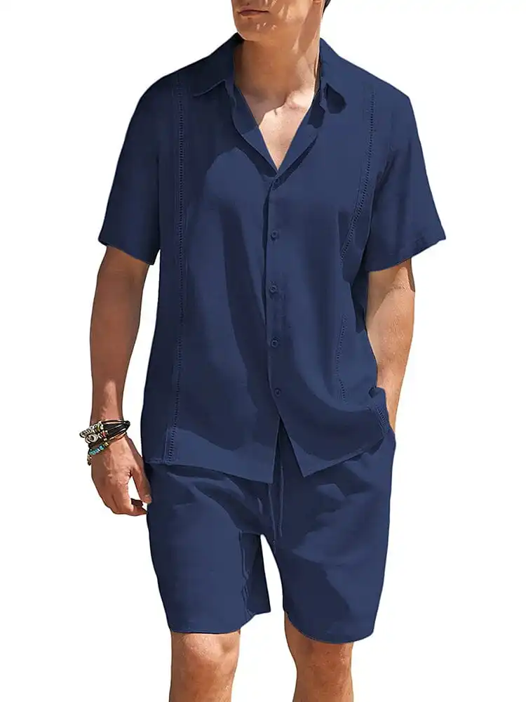 Beach Guayabera Linen Set