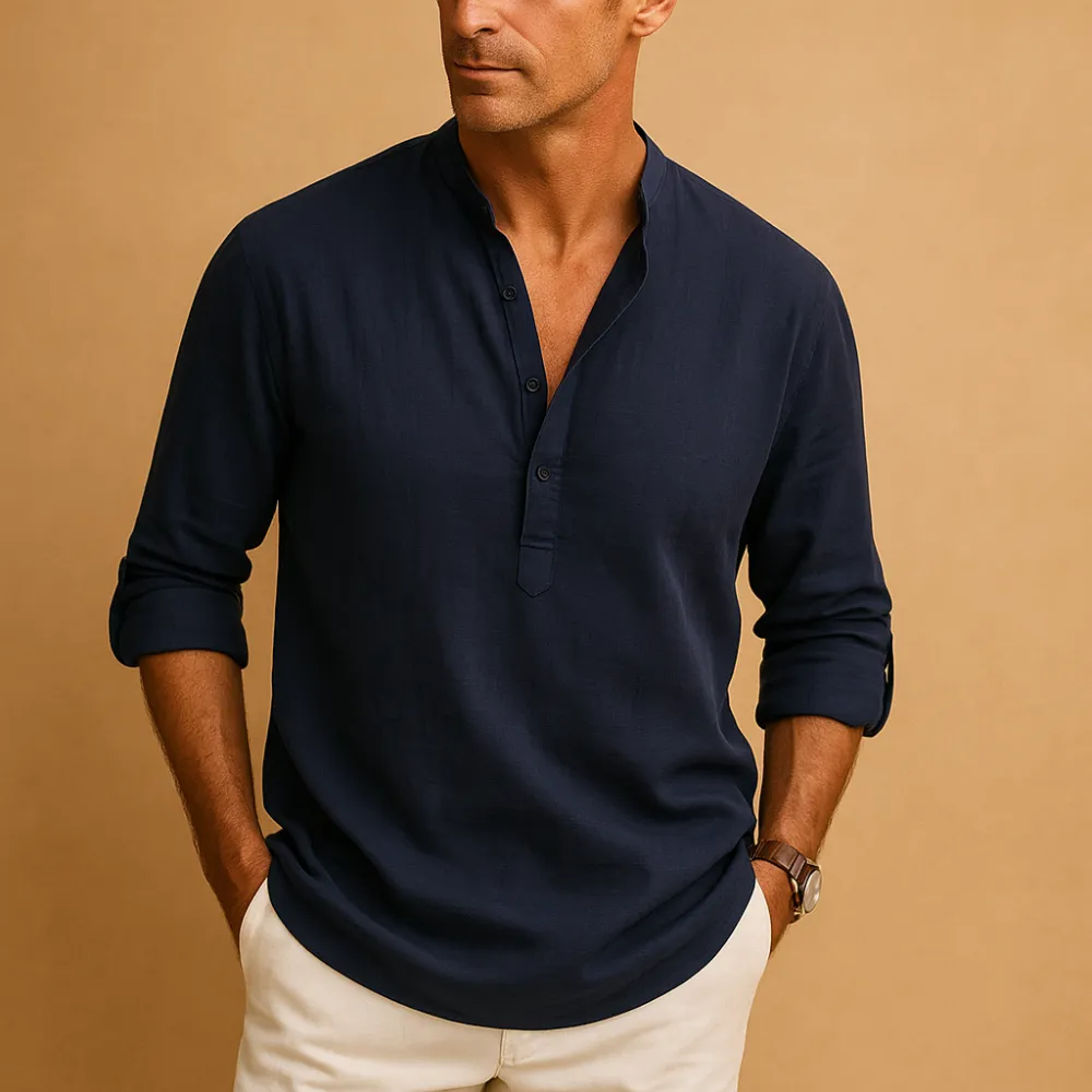 V Neck Breathable Long Sleeve Shirt