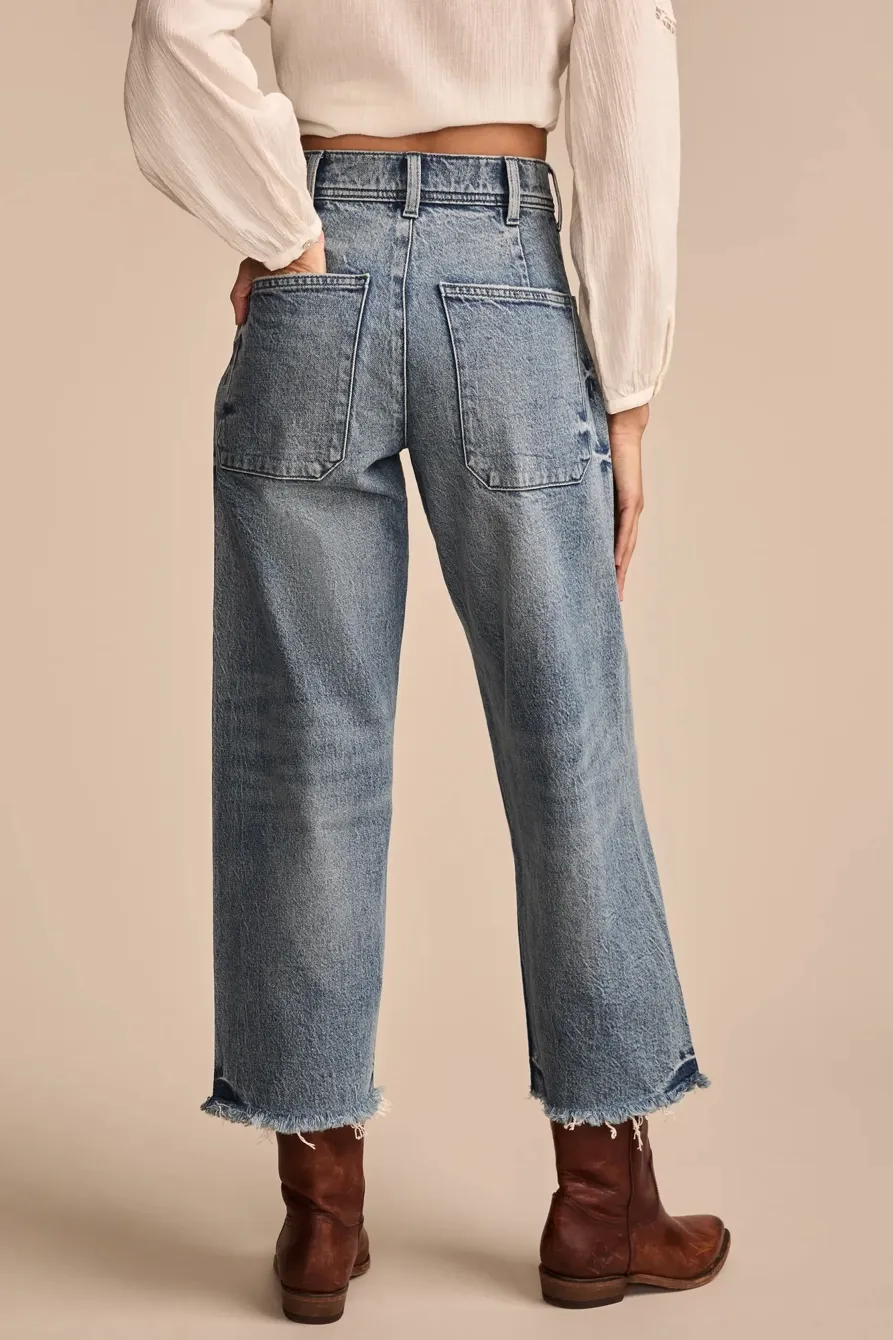 Crop Patch Pocket Wide Leg
