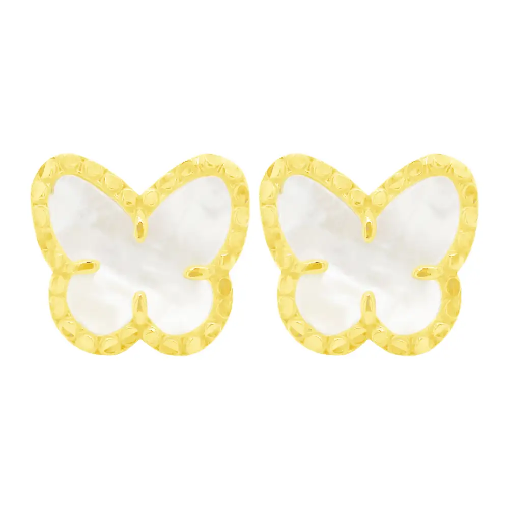 Classic Butterfly Pear Stud Earrings