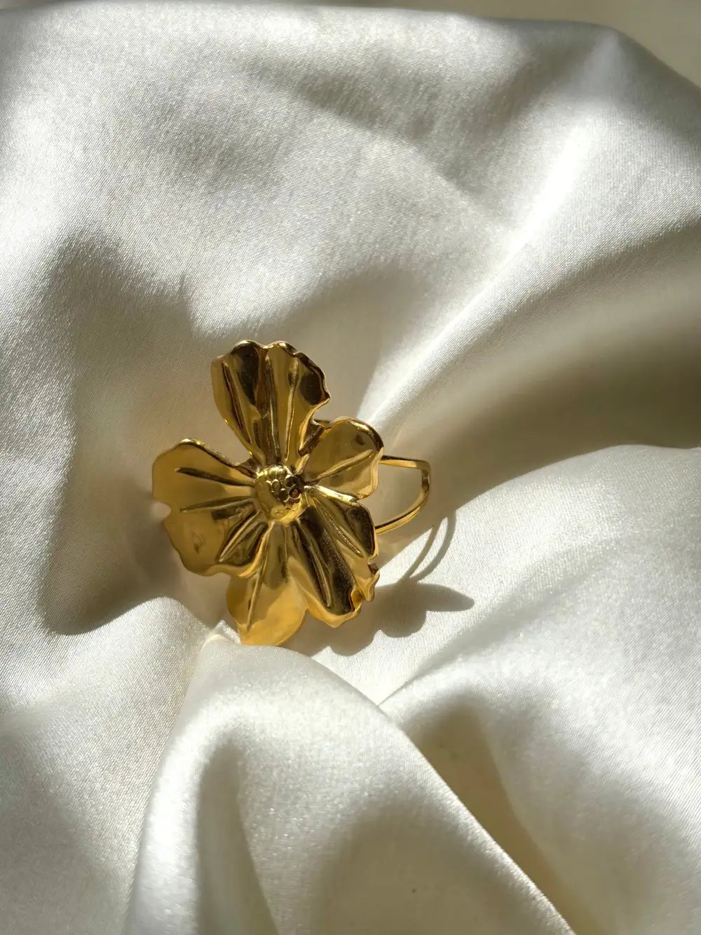Sculpted Peony Ring