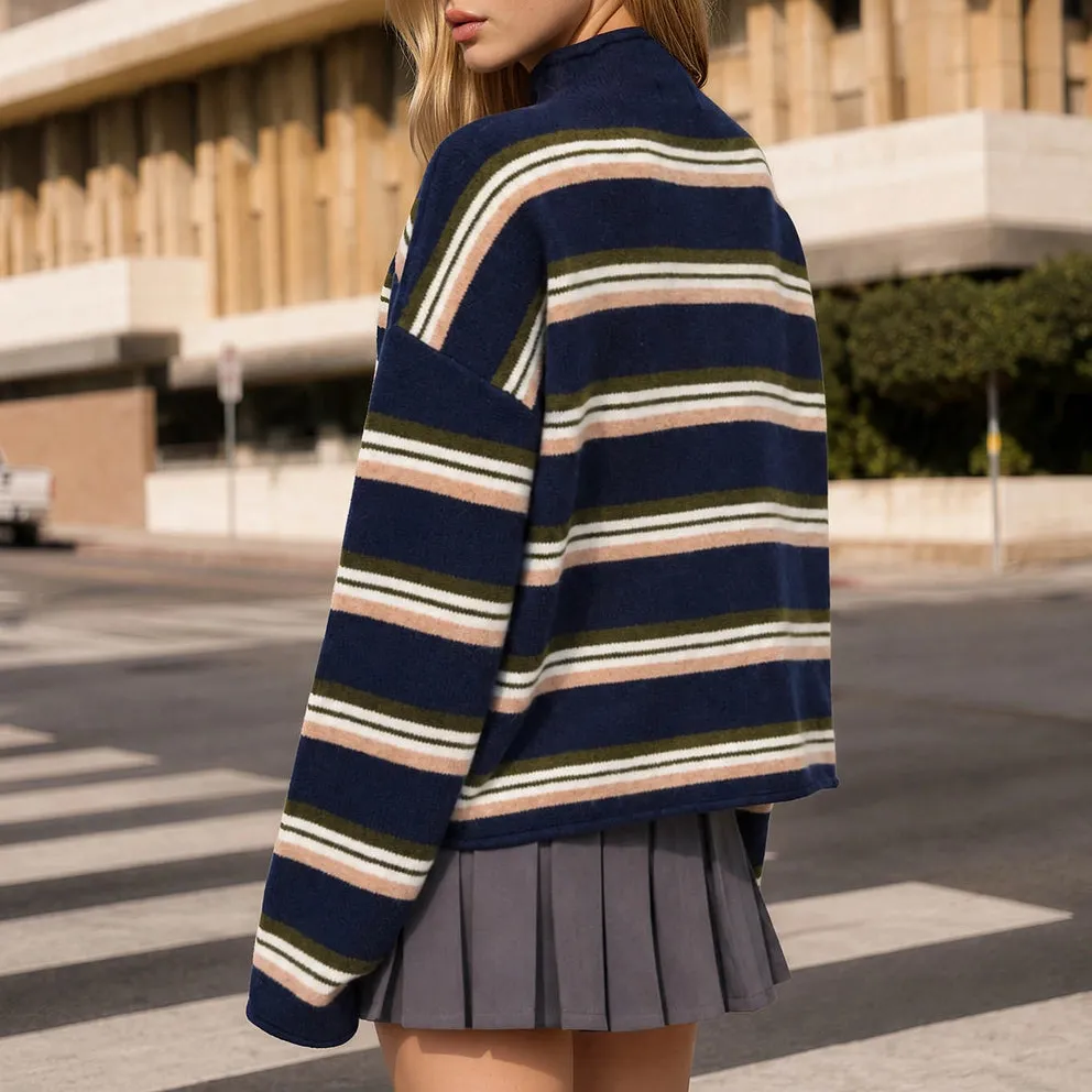 Color Stripe Cardigan