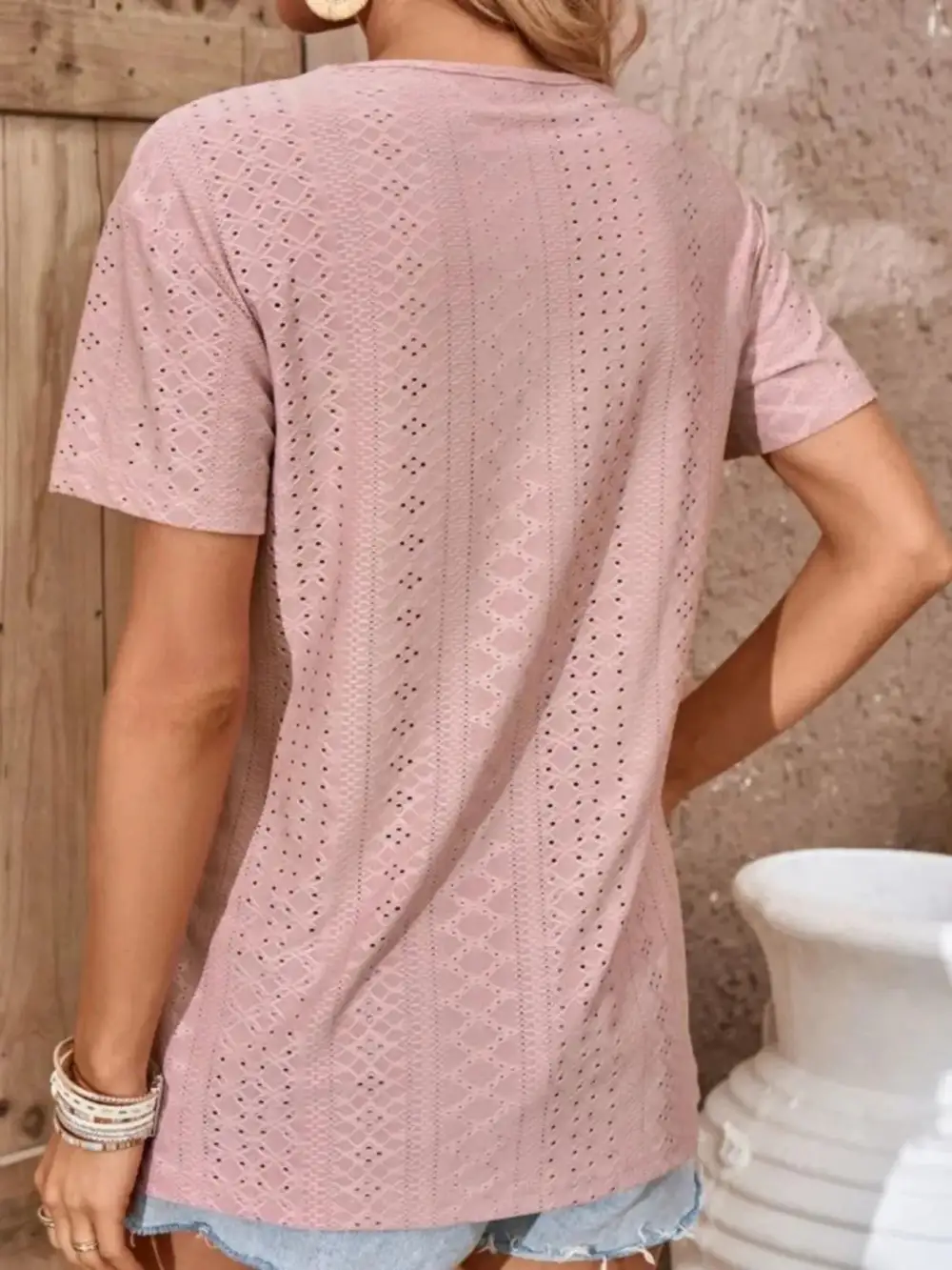 Textured Refined Short-Sleeve T-Shirt
