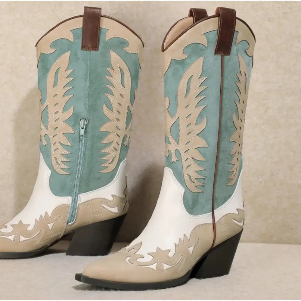 Idaly Mid-Calf Cowgirl Boots
