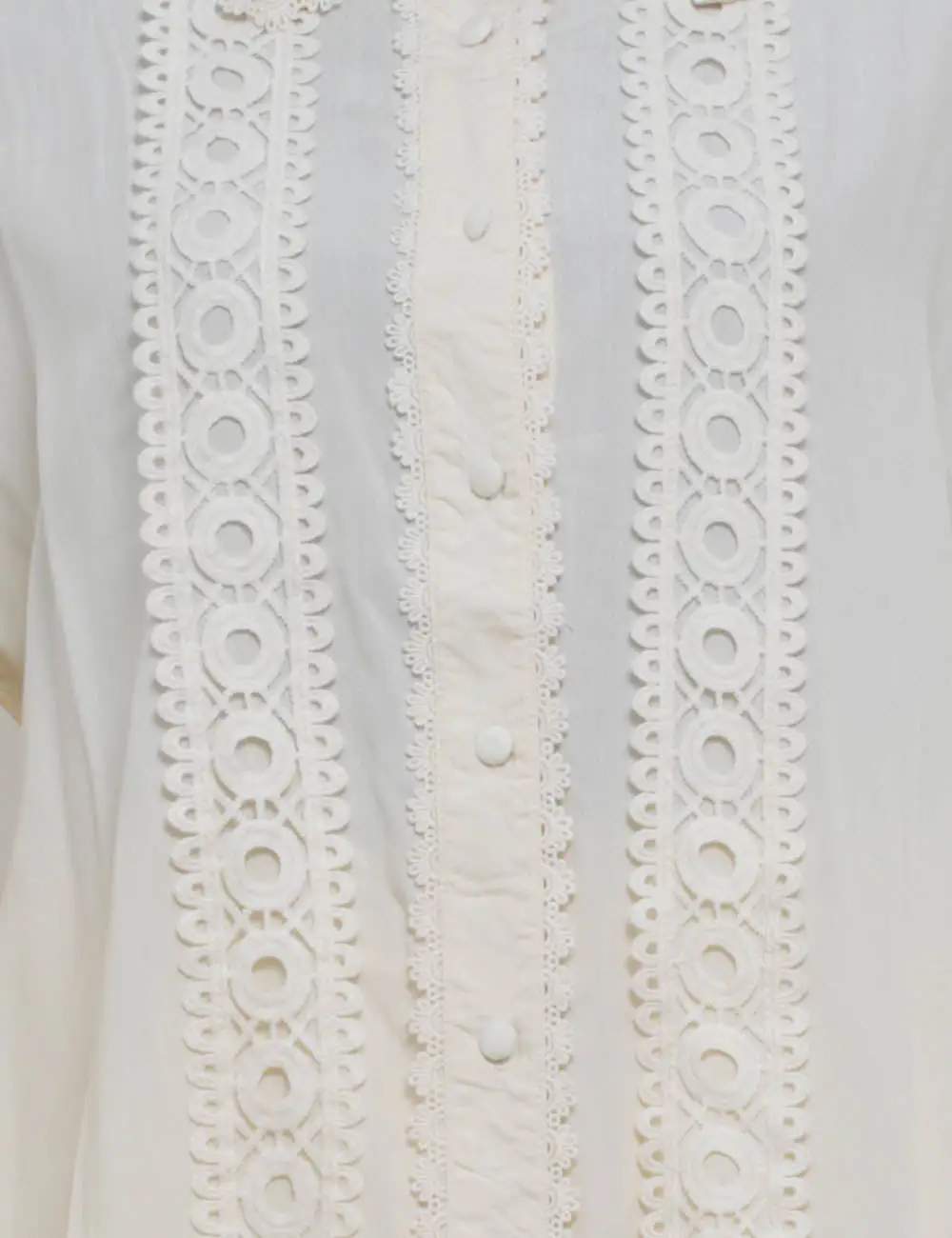 Boho Crochet Lace Trim Button Down Blouse and Tiered Skirt Set