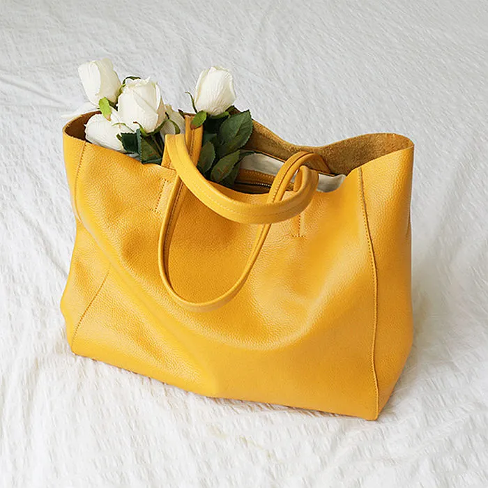 Full Grain Leather Convertible Tote Bag