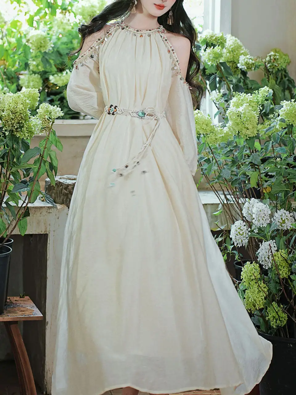Bohemian Off Shoulder Long Dress