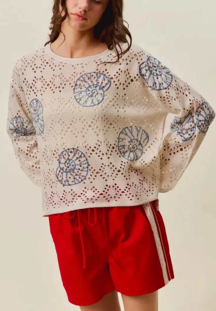 Seashell Lightweight Sweater Top
