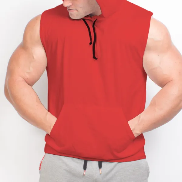 Sleeveless Lightweight Pullover Hoodie