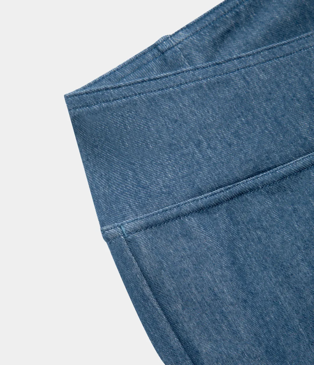 Magic High Waisted Crossover Back Pocket Stretchy Knit Casual Flare Jeans