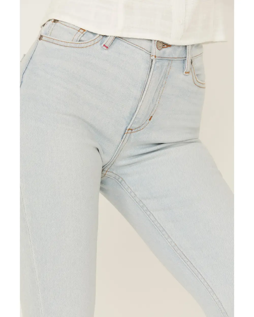 High Rise Flare Distressed Jeans
