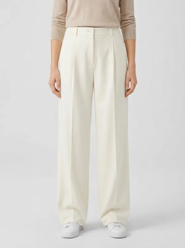 Classic Printed Wide-Leg Trousers