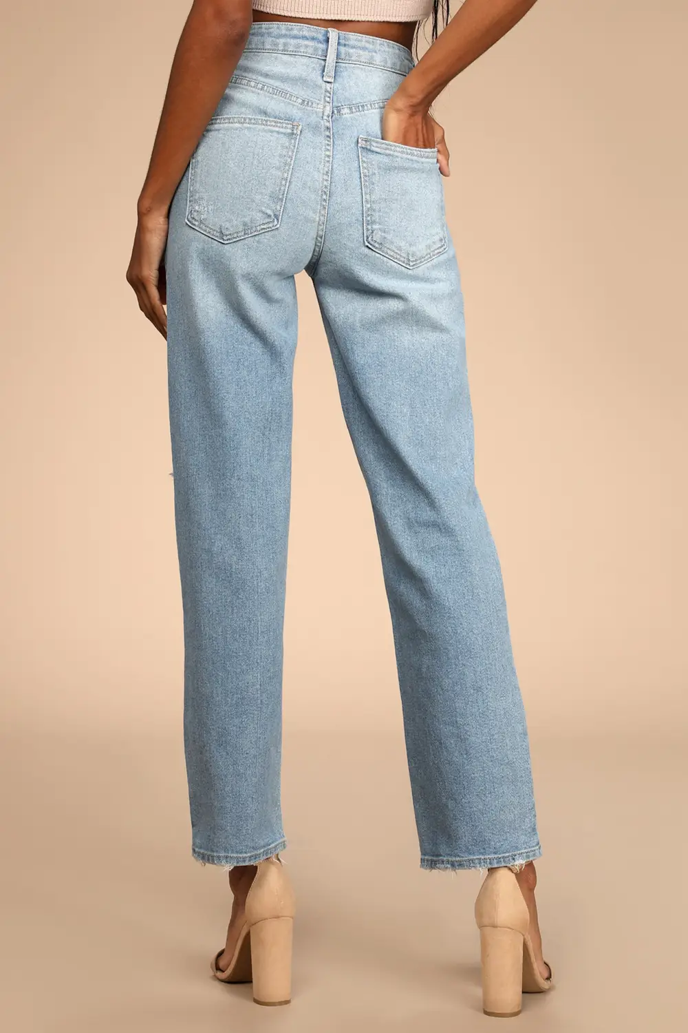 Daily Medium Wash High-Waisted Straight-Leg Jeans