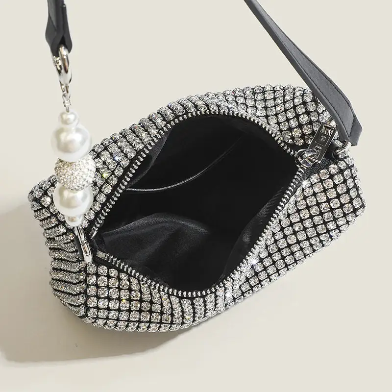 Crystal Evening Bag for Crossbody and Underarm