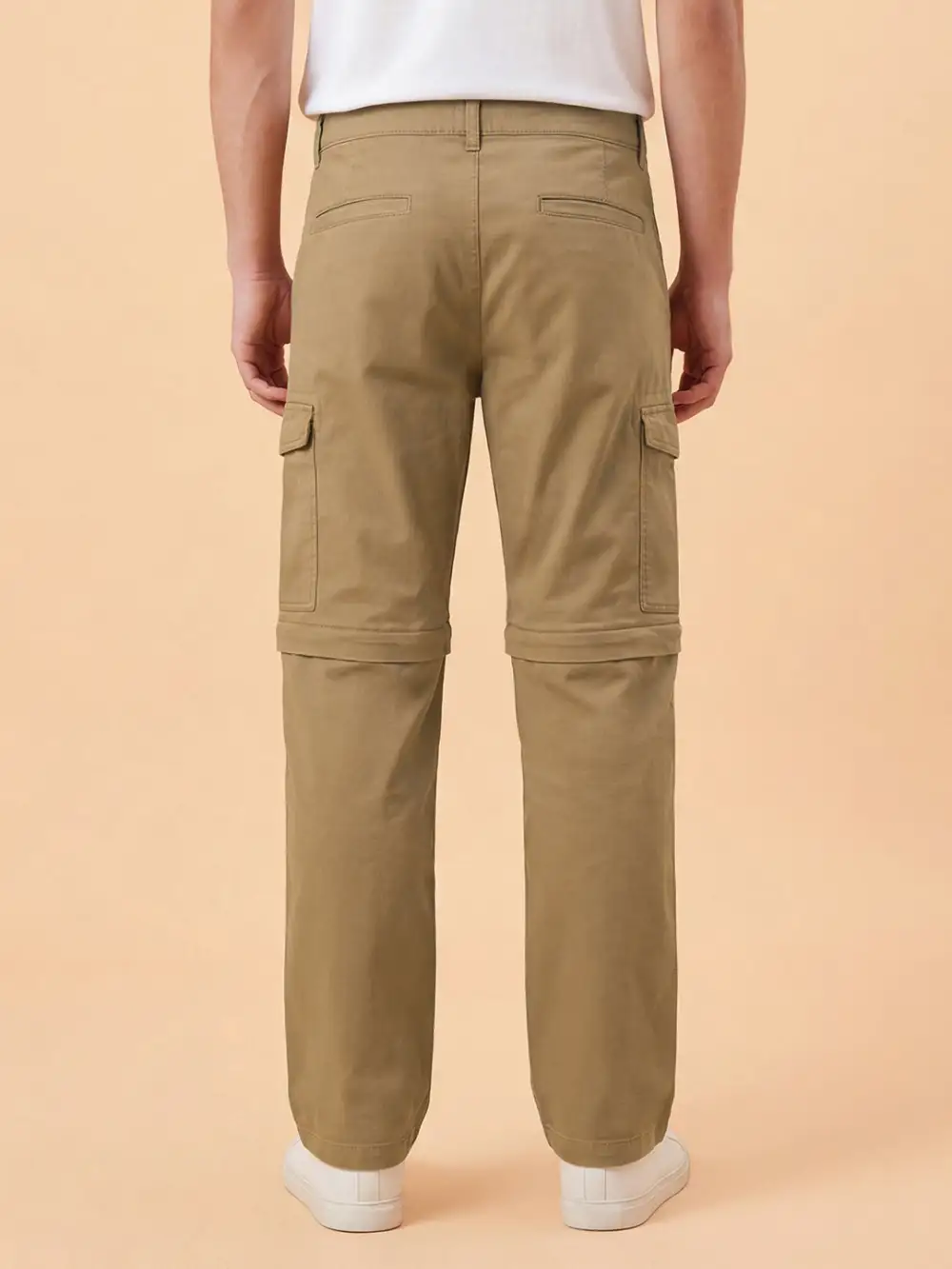 Regular-Fit Convertible Mid-Rise Cargo Trousers