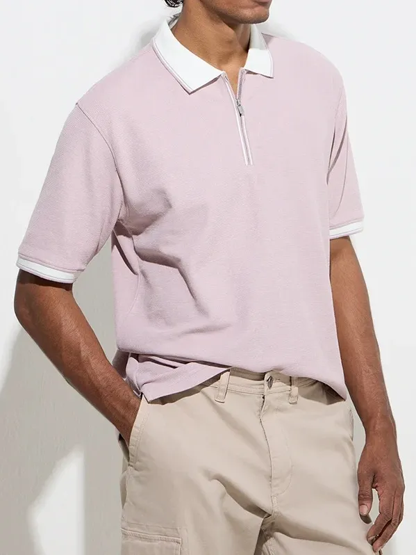 Casual Style Loose Polo T-Shirt