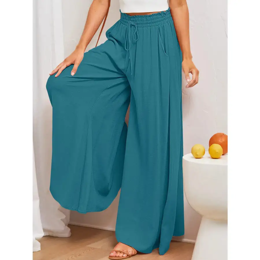 Casual Wide Leg Pants with Pockets