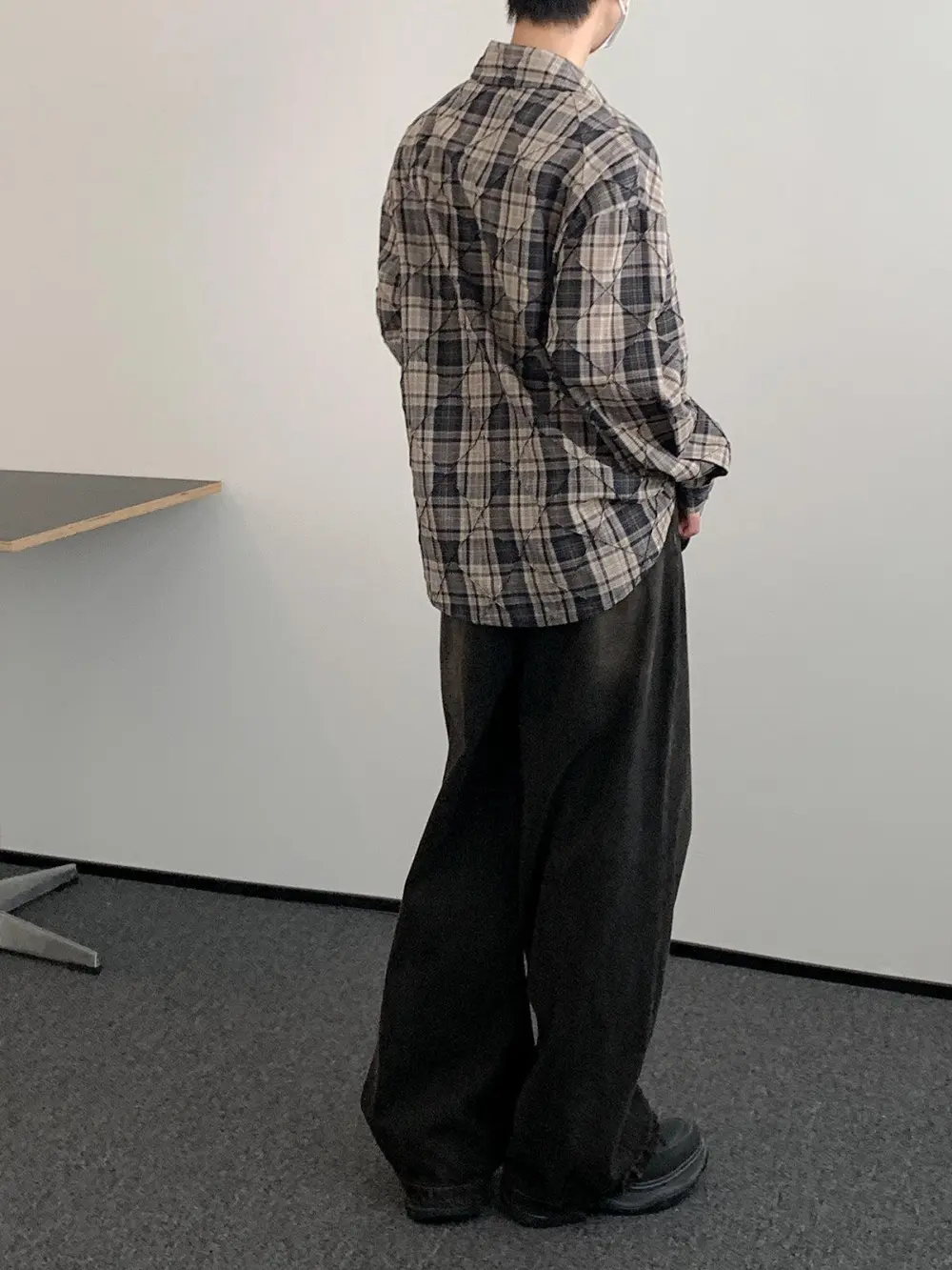 Textured Plaid Shirt