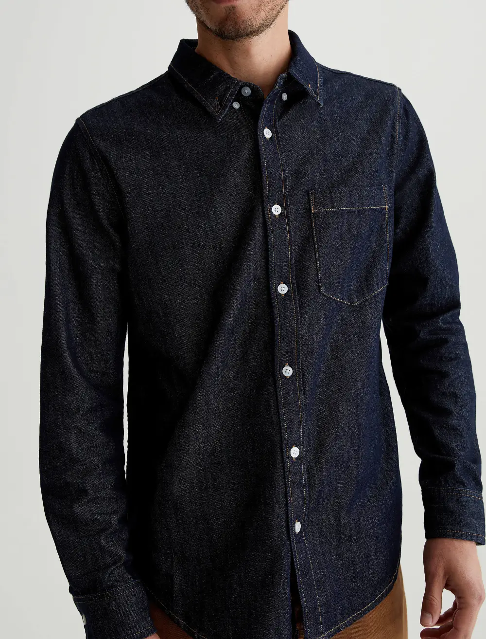 Men's Long Sleeve Denim Shirt