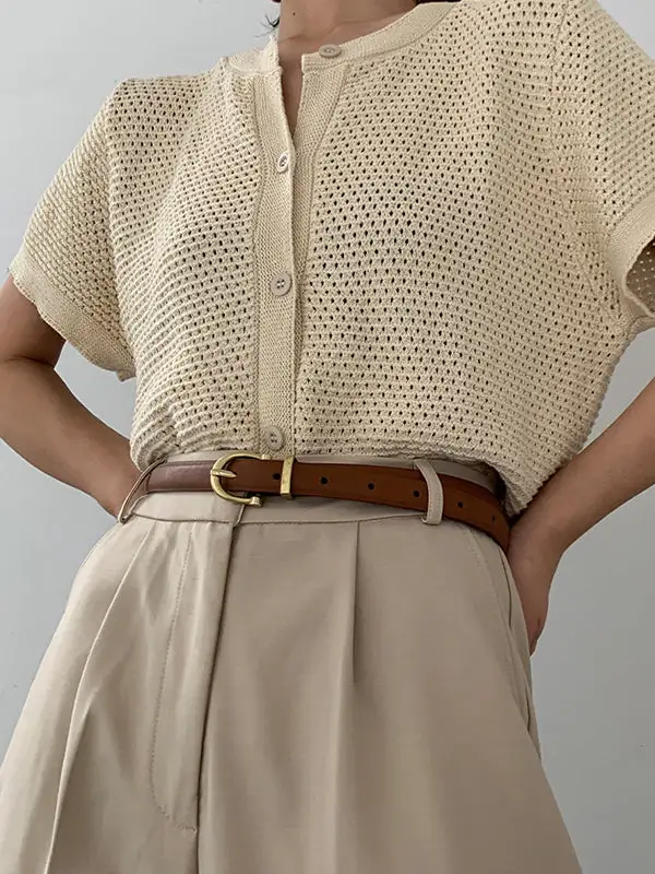 Contrast Panel Buckle Belt