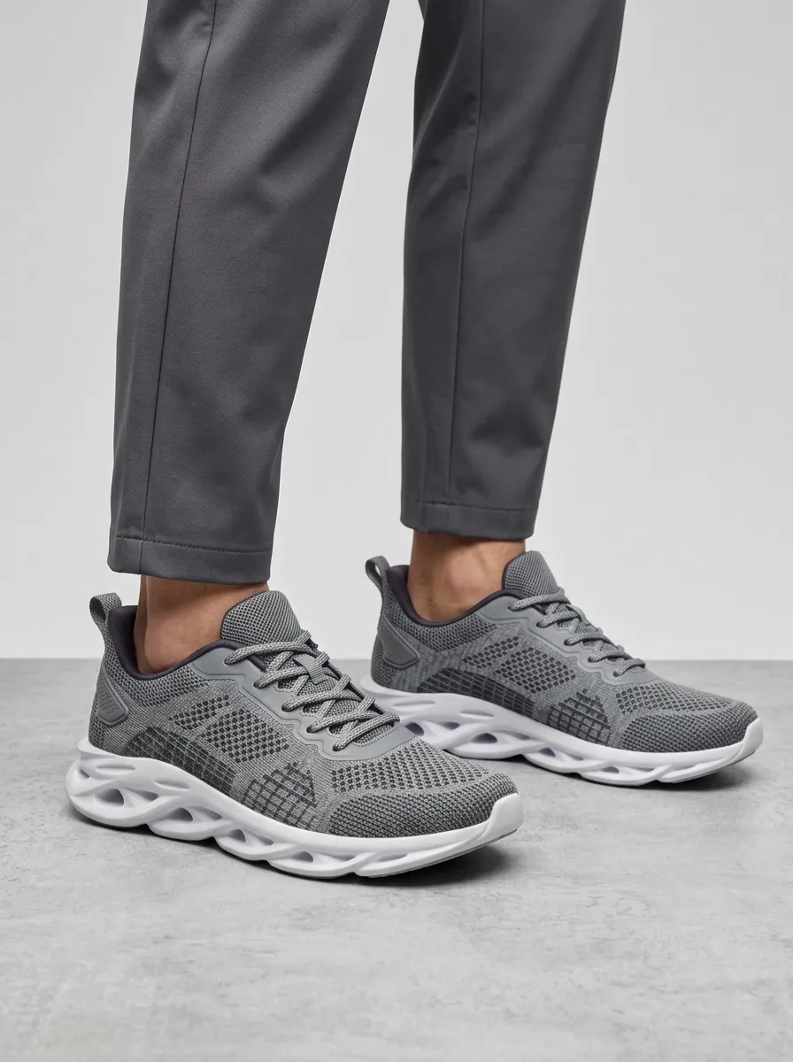 Unisex Mesh Breathable Patterned Print Sneakers