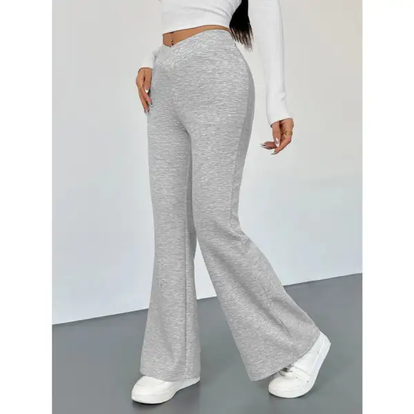 High Waisted Flare Leg Pants