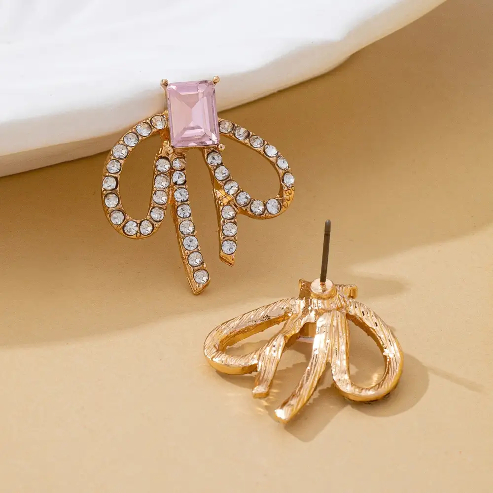 merald Cut Pink Crystal Rhinestone