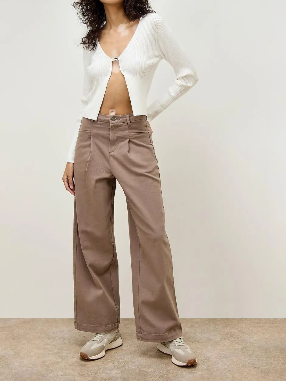 Casual Stone Wide Leg Jeans