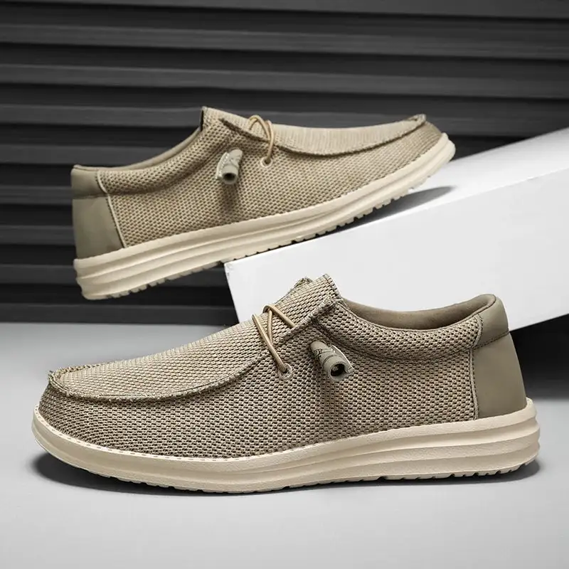 Breathable Canvas Slip-On Casual Shoes
