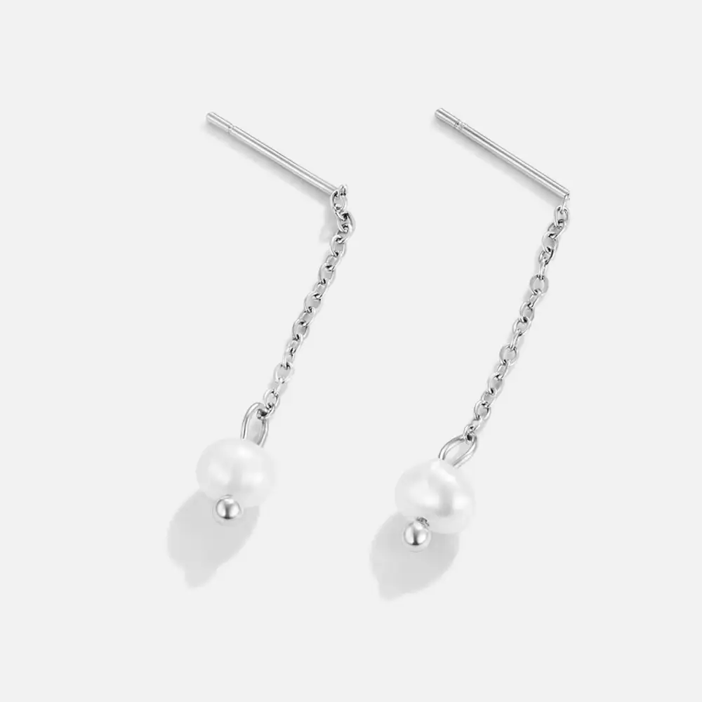 Tarnish Resistant Pearl Drop Earrings