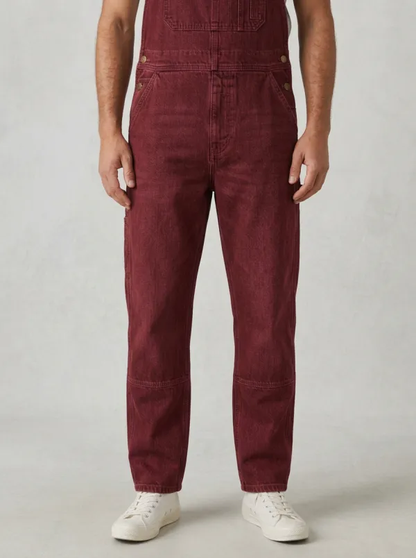 Men's Casual Vintage Blue Denim Bib Overalls