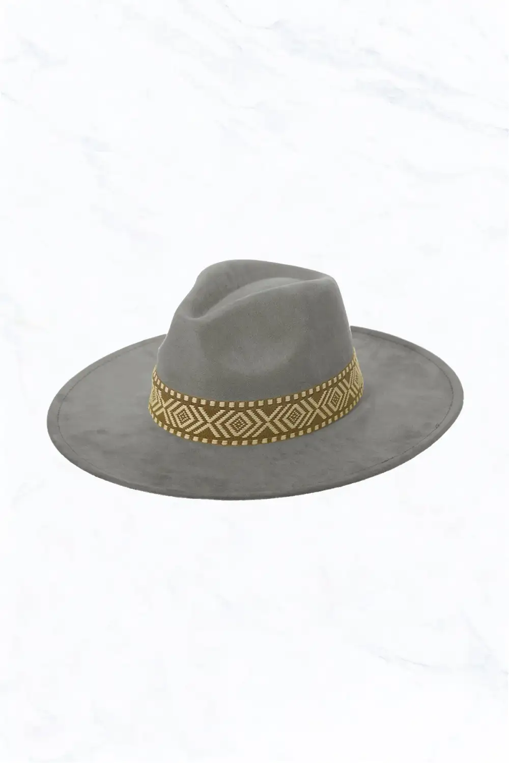 Suede Large Eaves Peach Top Fedora Hat