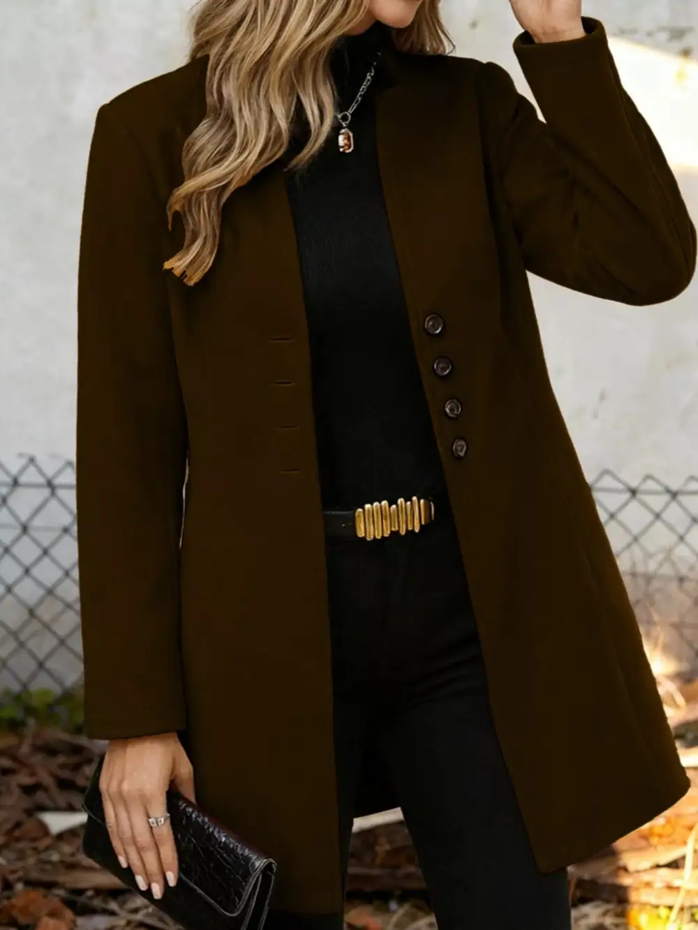 Button-down Longline Outerwear
