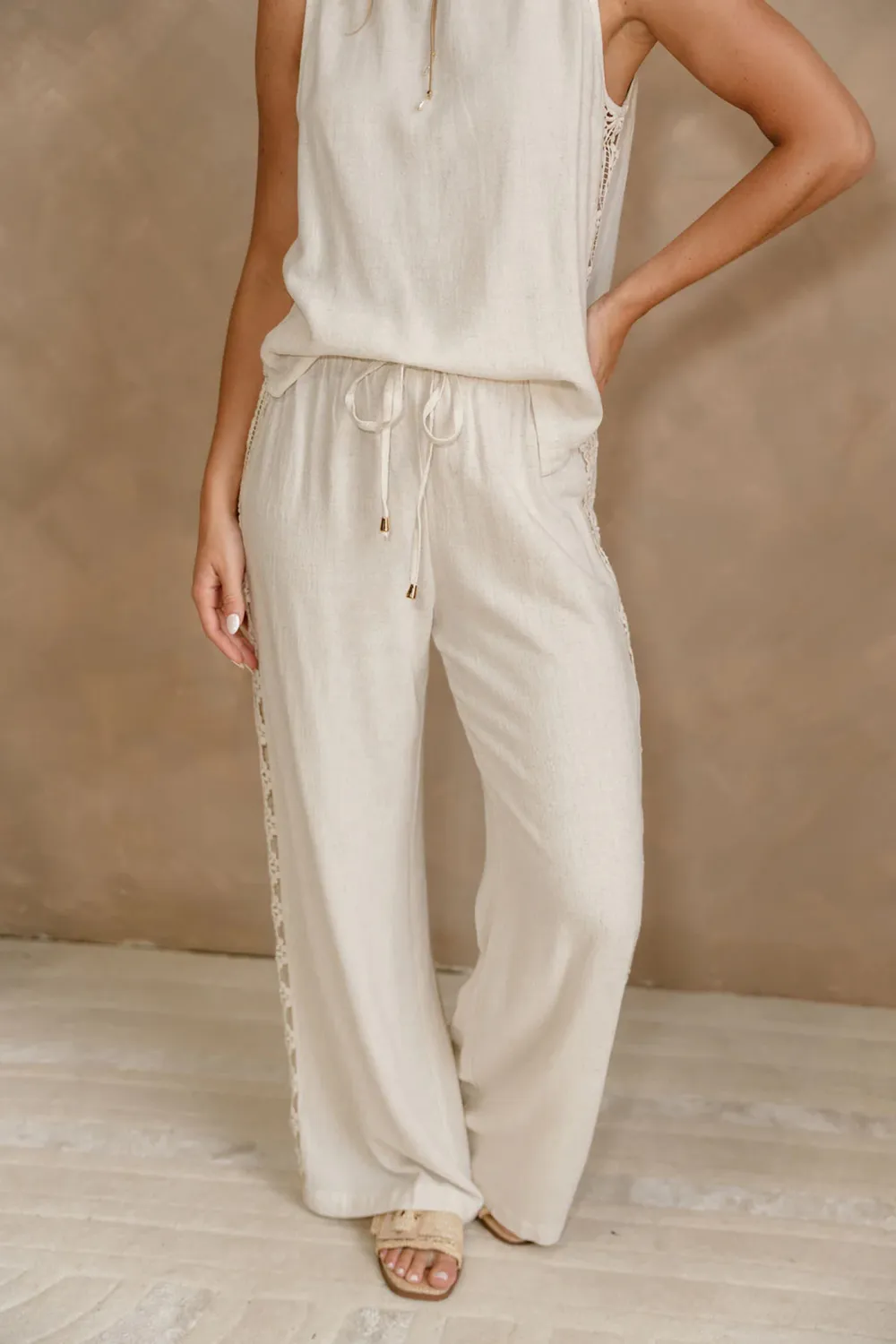Side Lace Drawstring Pants