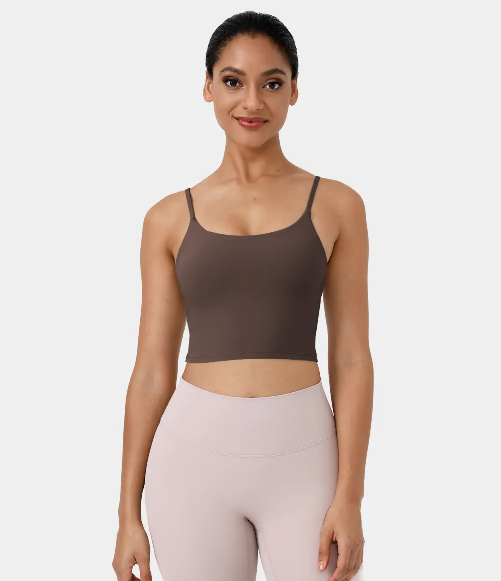 Basic Padded Workout Cropped Tank Top