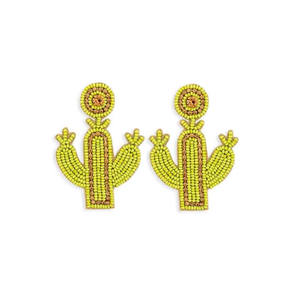 Celestial Cactus Beaded Earrings