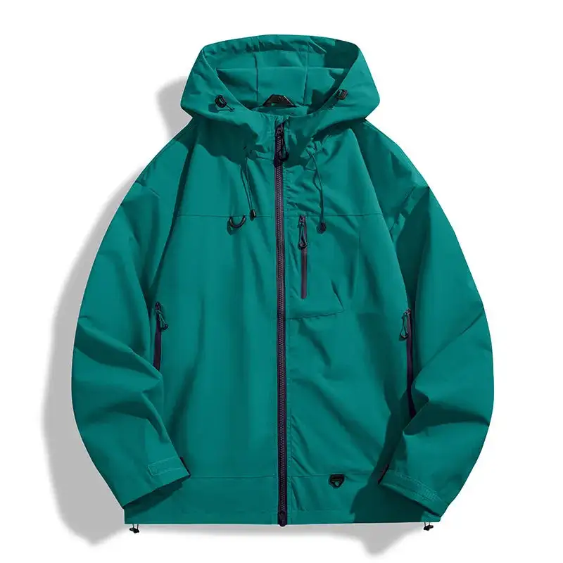 Hooded Zip Front Hiking Jacket