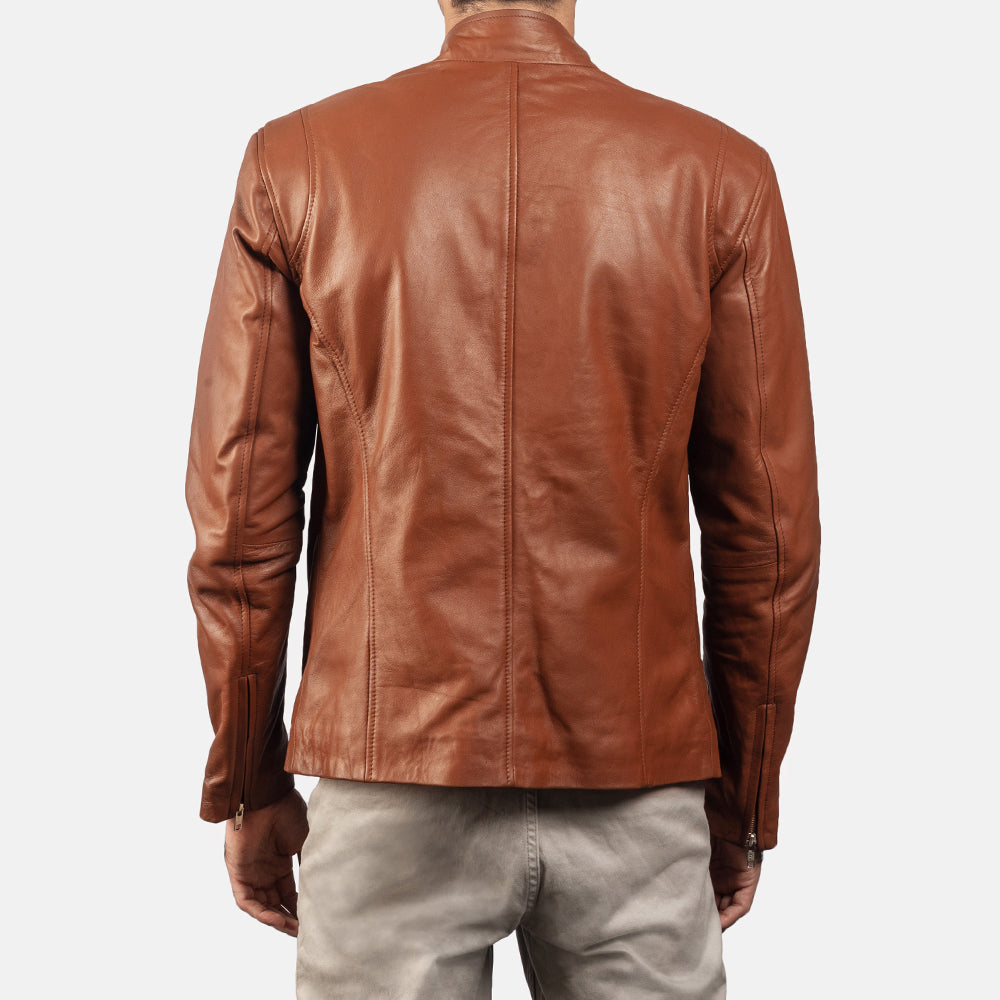 Men's Classic Refined Biker Leather Jacket