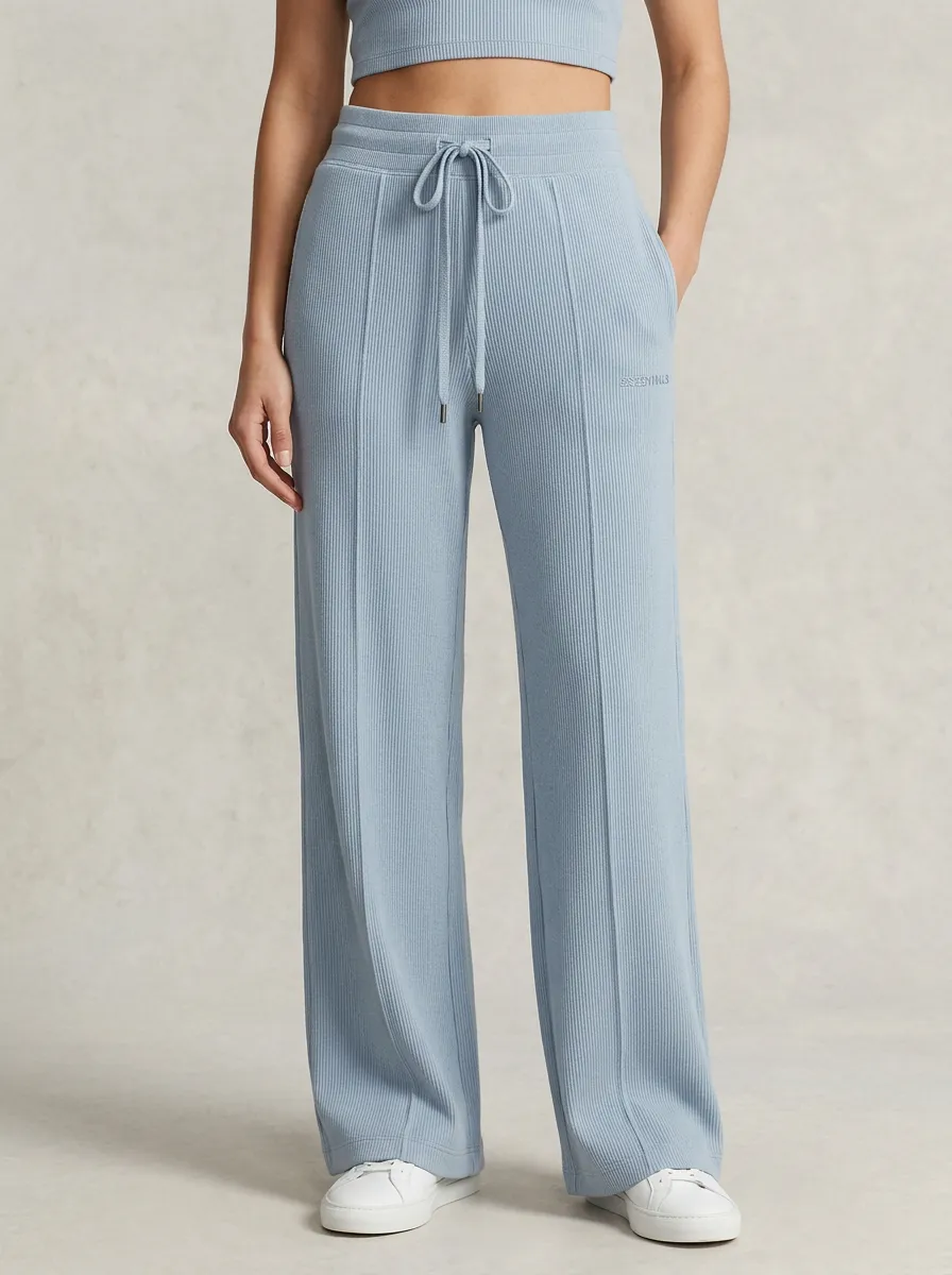 Women's Ribbed Drawstring Sport Pants